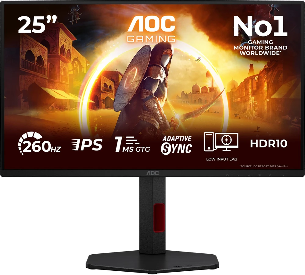 AOC G4 25G4ZR computer monitorius 62.2 cm (24.5") 1920 x 1080 pikselių LCD Juodas, Raudona