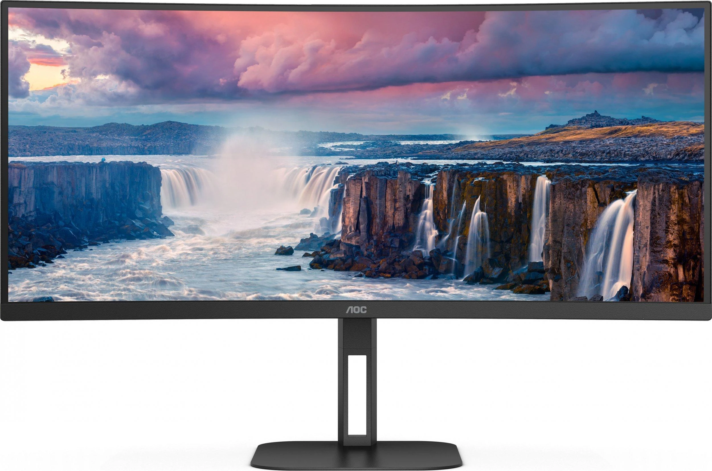 Monitorius AOC CU34V5C, 34" UWQHD (3440x1440) lenktas VA, 21:9, 100Hz, USB-C PD 65W, DP, HDMI