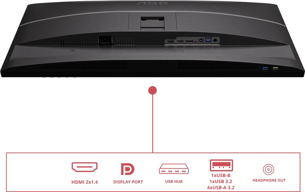 Monitorius AOC Q32E4U - 100Hz | QHD | IPS | 31.5" | HDMI 2.1 | DP 1.4 | HDR10 | Pivot