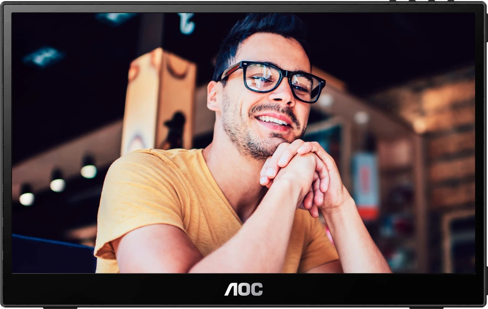 AOC 16T3EA 15.6" IPS 1920x1080 Monitorius 4ms 16.9 USB Juodas/Pilkas