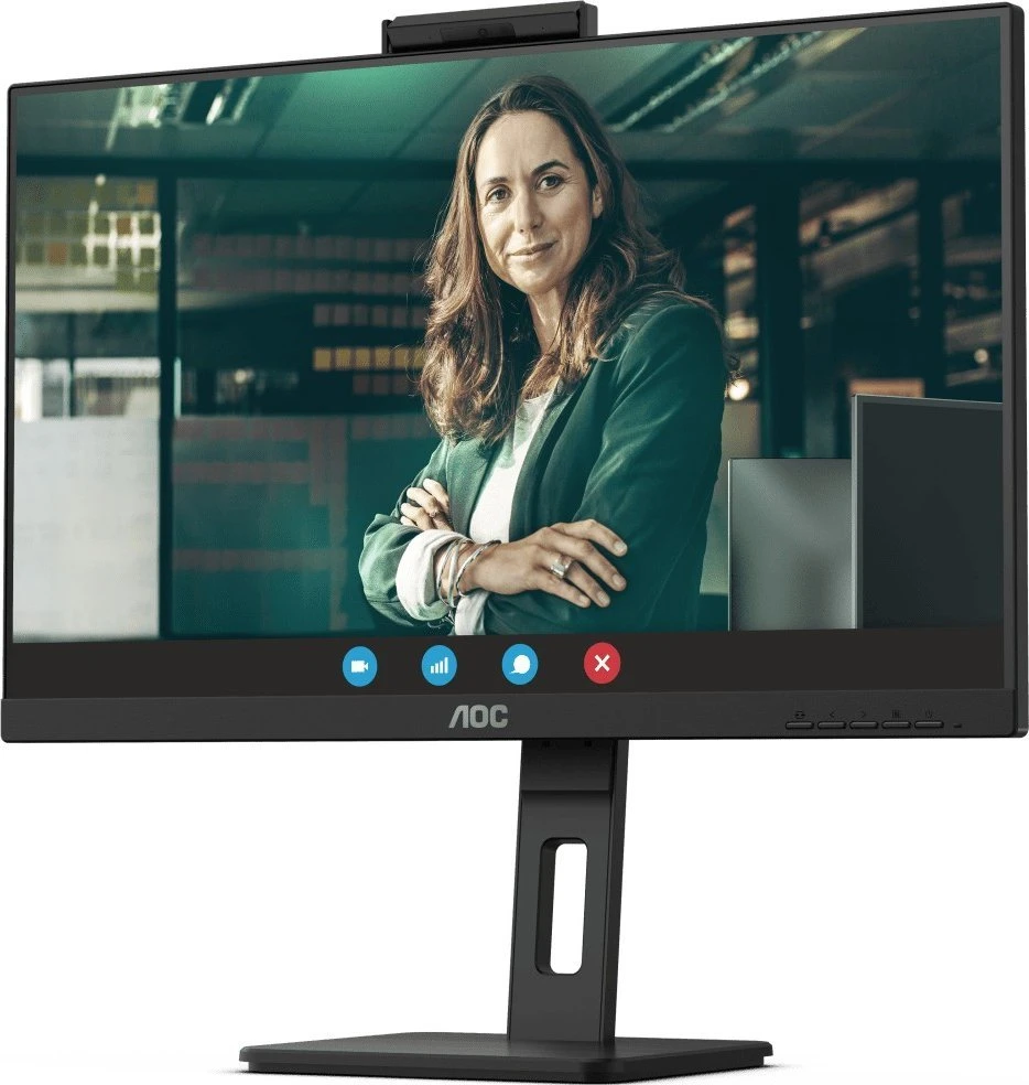 Monitorius AOC Q27P3CW, 27" QHD (2560x1440) IPS, 75Hz, USB-C, iškylanti internetinė kamera, garsiakalbiai, reguliuojamas stovas