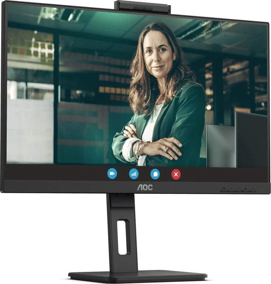 Monitorius AOC Q27P3CW, 27" QHD (2560x1440) IPS, 75Hz, USB-C, iškylanti internetinė kamera, garsiakalbiai, reguliuojamas stovas