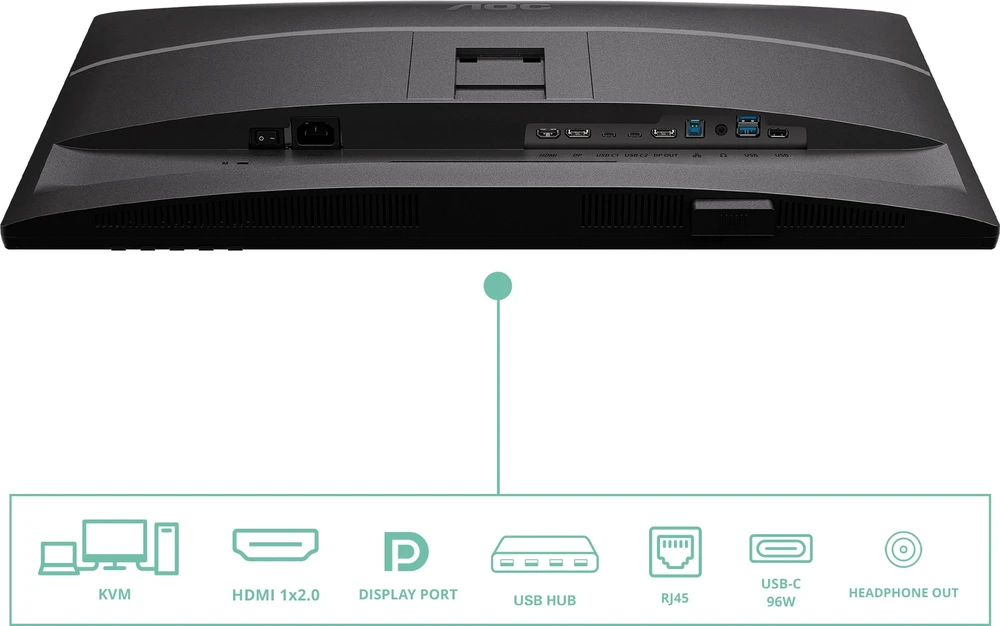 Monitorius AOC Q27P4CV - 120 Hz | QHD | IPS | 27 colių | USB-C PD96W