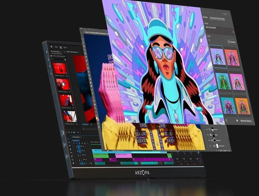 Nešiojamas monitorius Arzopa Z1RC, 16" 2.5K IPS, 100% sRGB, USB-C