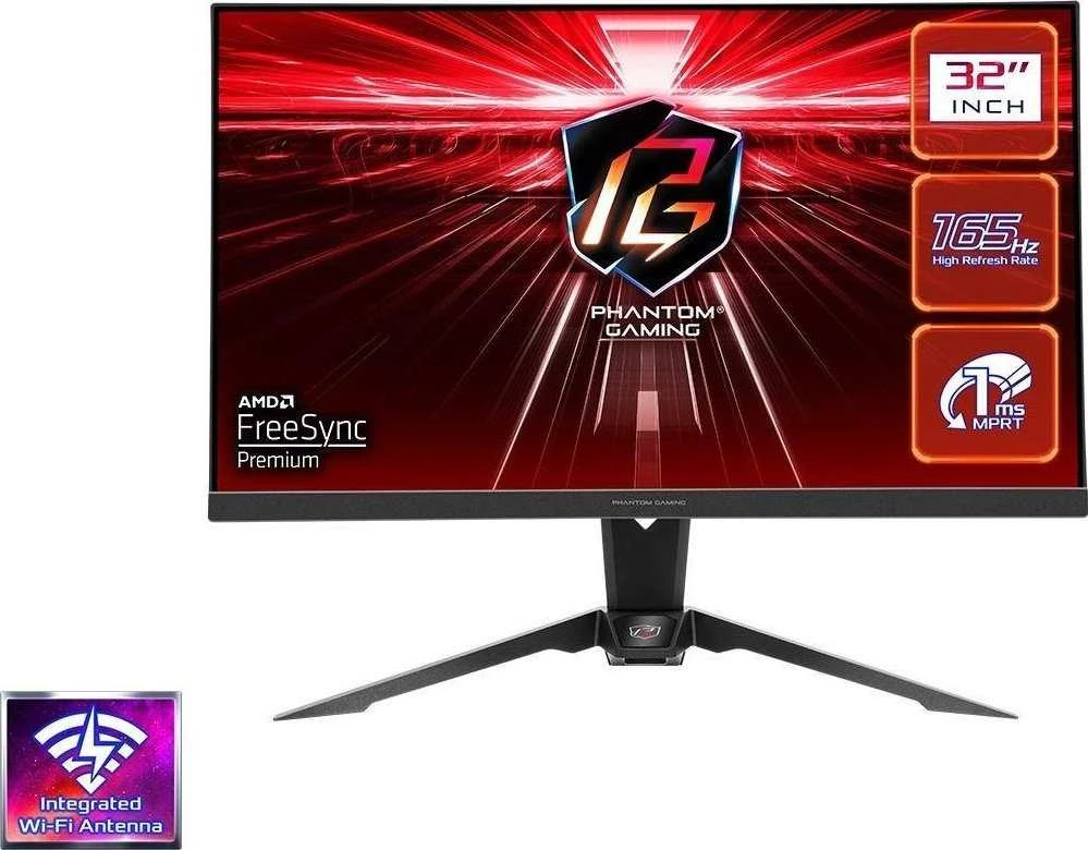 Monitorius ASRock PG32QF2B  | 31.5 " | VA | 16:9 | 165 Hz | 1 ms | 2560 x 1440 | 550 cd/m² | HDMI x2