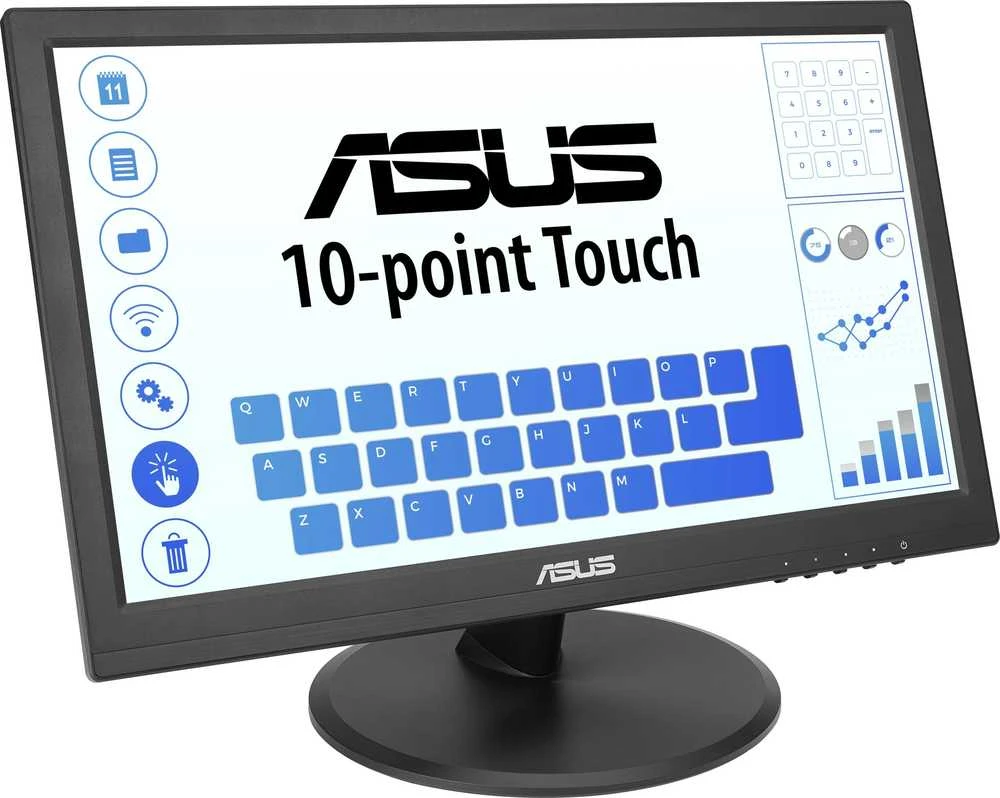 ASUS VT169HE lietimui jautrus monitorius 15.6" IPS WLED FHD 16:9 60Hz 220cd/m2 5ms D-Sub HDMI