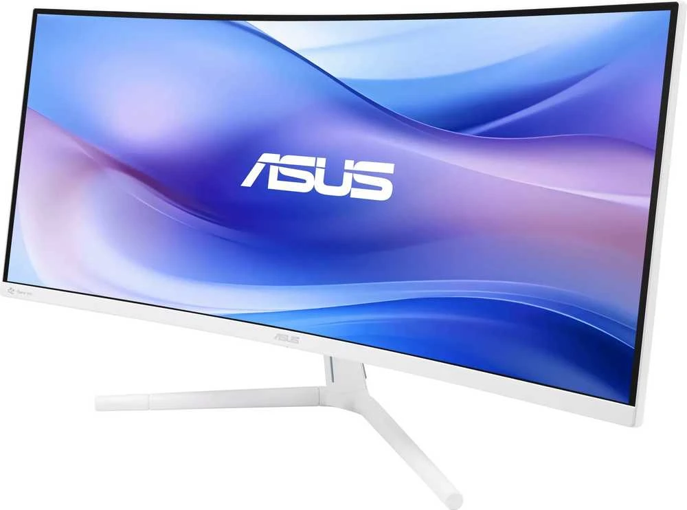 Monitorius ASUS VU34WCIP-W 34 colių VA WLED lenktas 1500R UWQHD 21:9 100Hz 300cd/m2 1ms HDMI DP USB-C USB šakotuvas: 4xUSB 3.2 G1 Type-A Baltas