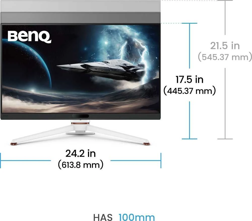 Monitorius BENQ EX271Q 27 colių IPS QHD 350cd/m2 1ms HDMI x 2 DP USB C DP režimas PD65W šakotuvas USB Pivot
