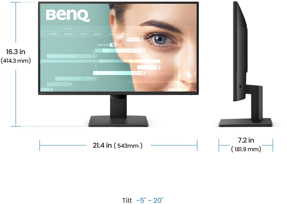 Monitorius BENQ GW2490P 23.8inch FHD IPS 120Hz 5ms HDMI DP Speakers