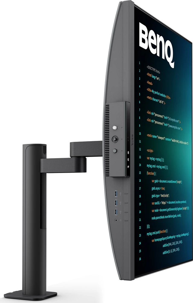 Monitorius BENQ RD280UA 28,2 colio IPS 3840x2560 350cd/m2 5ms HDMI 2.0 DP USB tipas C PD90W HUB USB KVM Pivot