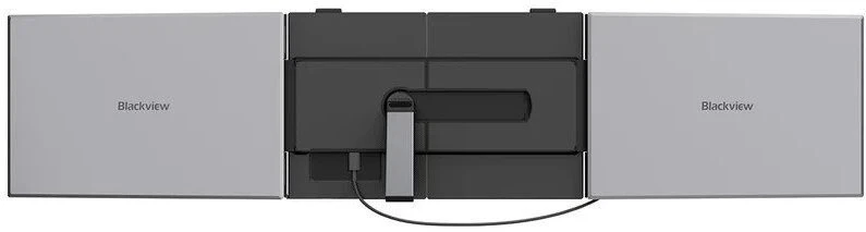 „Blackview DCM8 Pro“ – 15,3 colio nešiojamojo kompiuterio ekrano ilgintuvas su dviejų monitorių palaikymu ir 2 USB-C jungtimis