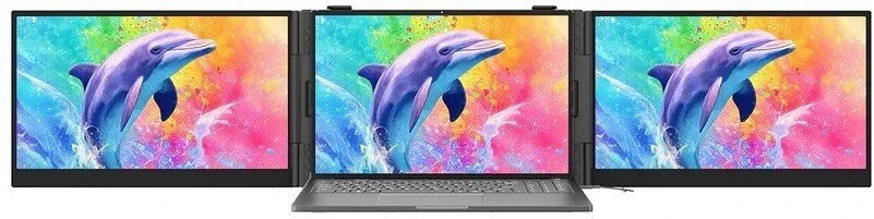 „Blackview DCM8 Pro“ – 15,3 colio nešiojamojo kompiuterio ekrano ilgintuvas su dviejų monitorių palaikymu ir 2 USB-C jungtimis