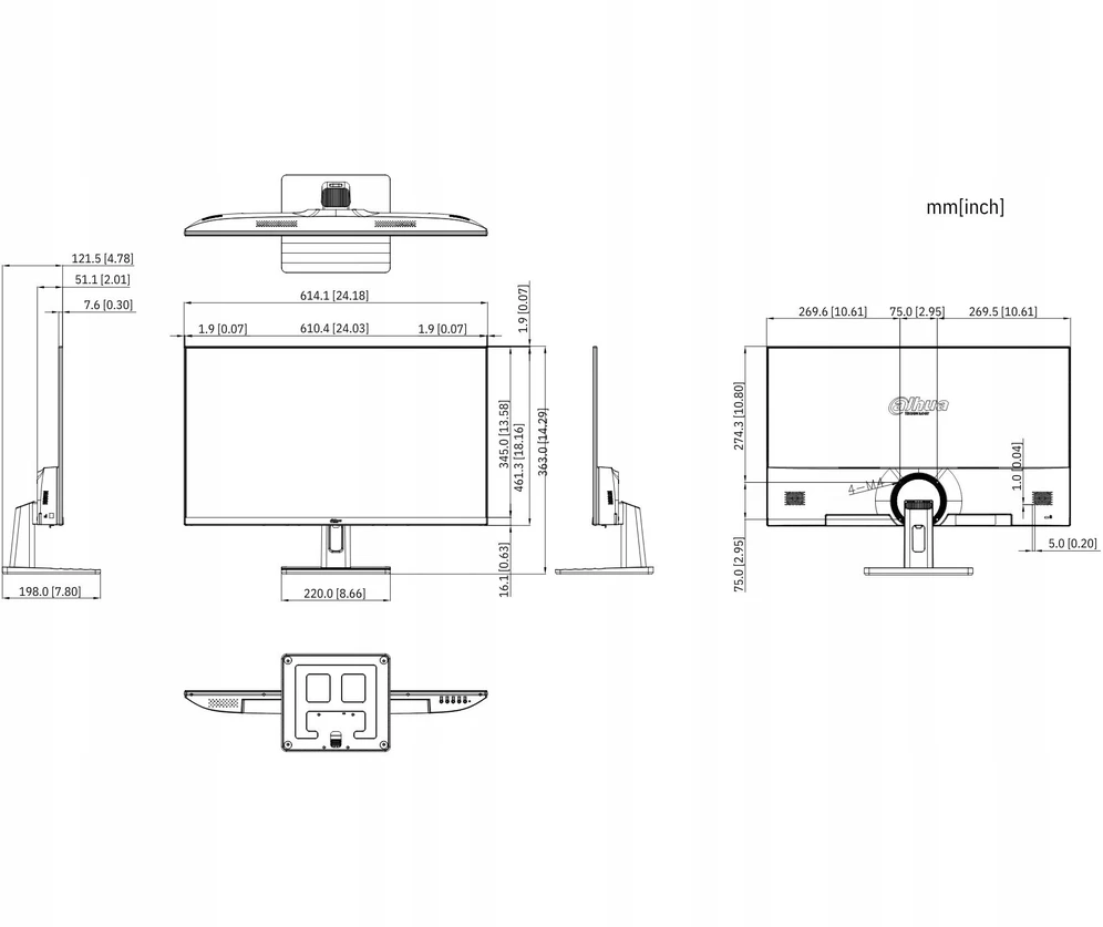 MONITORIUS HDMI, DP, GARSO LM27-C301B 27 " - 1440p QHD DAHUA