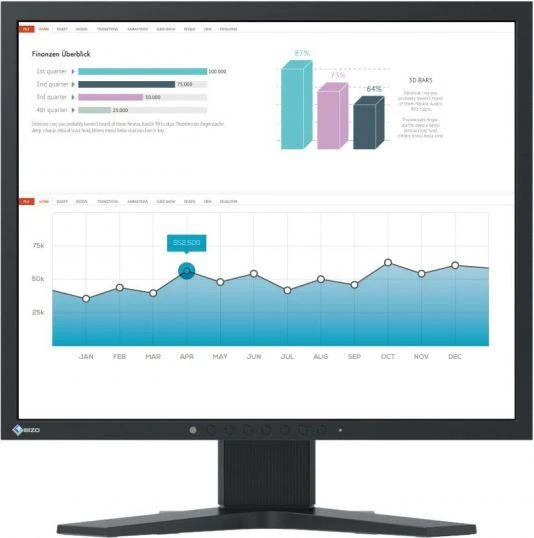 Monitorius EIZO FlexScan S1934H 48,3 cm (19 colių) 1280 x 1024 pikselių SXGA LED plokštė