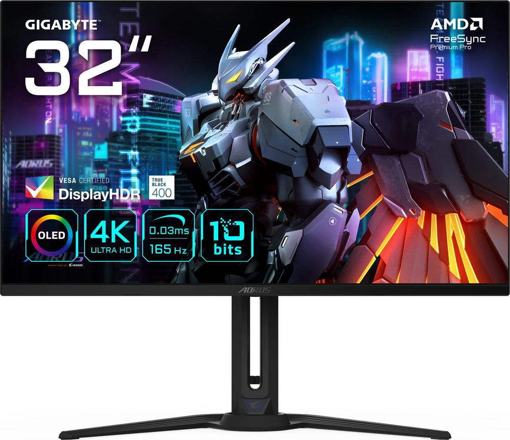 Monitorius Gigabyte | AORUS FO32U EK1 | 31.5 " | OLED | 165 Hz | 0.03 ms | 3840 x 2160 pikselių | 250 cd/m² | HDMI jungtys quantity 2