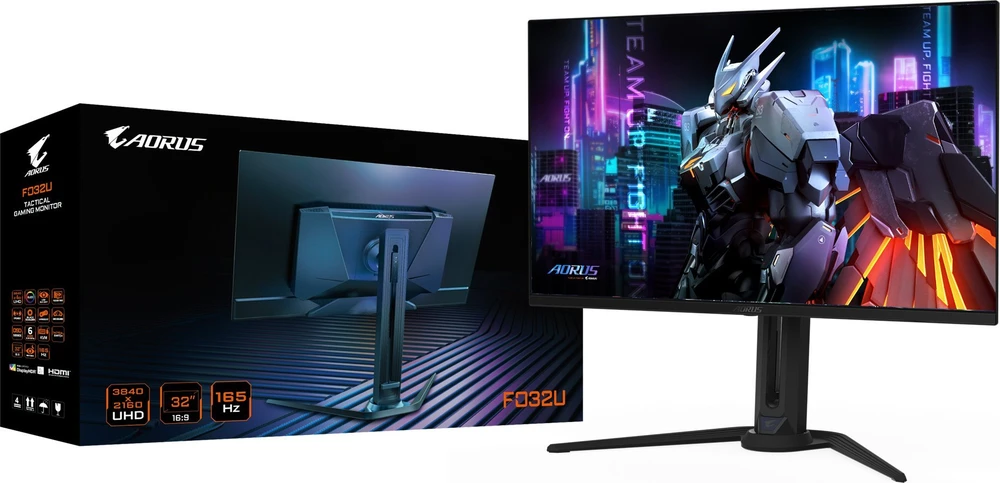 Monitorius Gigabyte | AORUS FO32U EK1 | 31.5 " | OLED | 165 Hz | 0.03 ms | 3840 x 2160 pikselių | 250 cd/m² | HDMI jungtys quantity 2