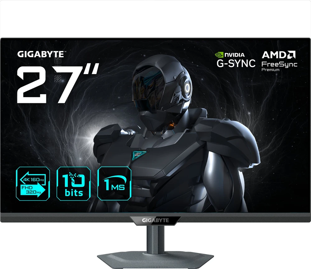 Monitorius Gigabyte | G27UP EK | 27 " | SS IPS | UHD | 160 Hz | 1 ms | 3840 x 2160 pikselių | 400 cd/m² | HDMI jungtys quantity 2