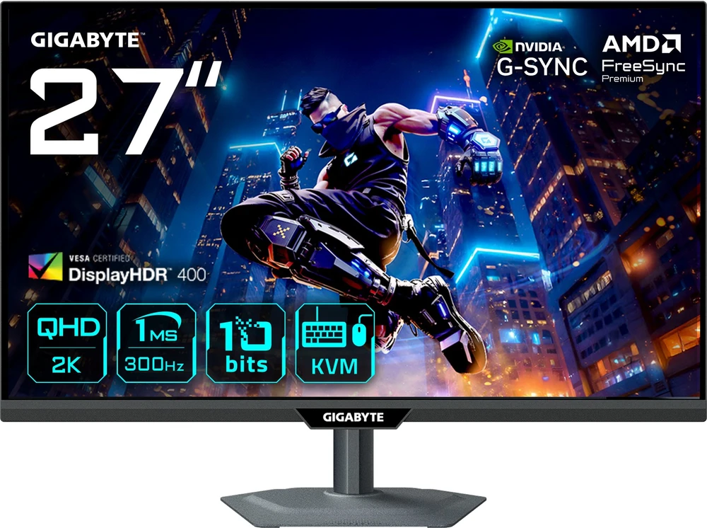 Monitorius Gigabyte M27Q3 EK | 27" | IPS | QHD | 300 Hz | 1 ms | 2560 x 1440 | 400 cd/m²