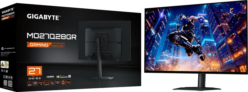 Žaidimų monitorius Gigabyte MO27Q28GR, 27" QHD (2560x1440) OLED, 280Hz, 0.03ms, HDR True Black 400, FreeSync Premium