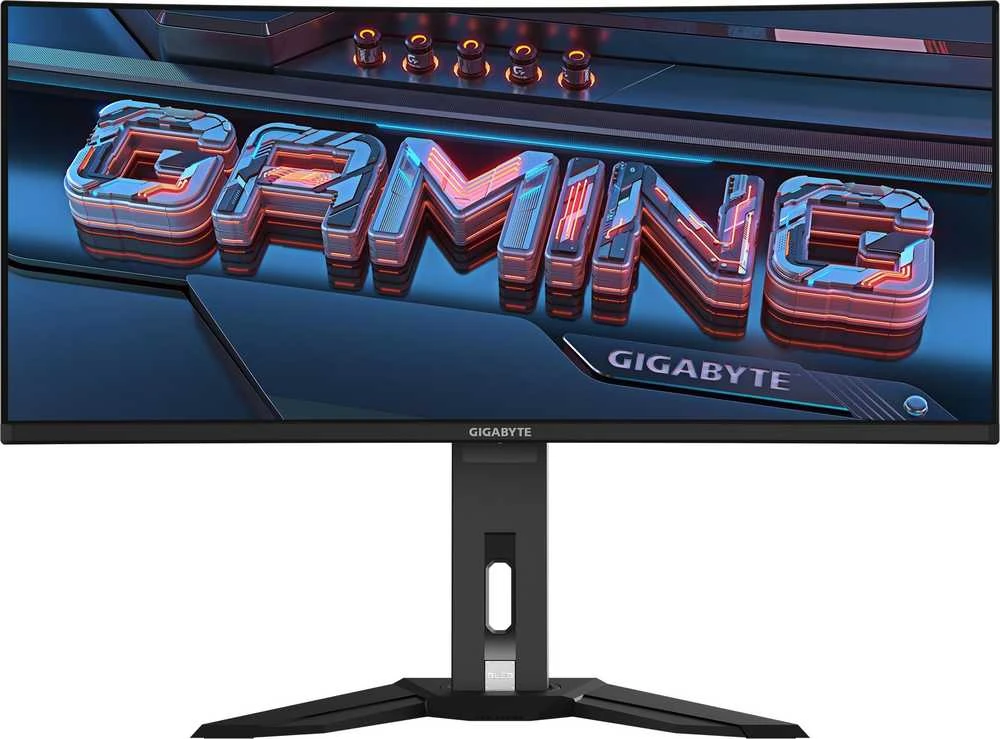 Monitorius Gigabyte | MO34WQC EK1 | 34" | OLED | WQHD | 175 Hz | 0,03 ms | 3440 x 1440 pikselių | 250 cd/m² | HDMI jungčių kiekis: 2