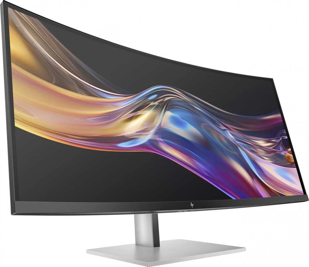HP 738pu serijos 7 Pro lenktas TB4 įkrovimo monitorius - 37.5" 3840x1600 WQHD+ 400 nitų 60Hz AG, lenktas, IPS Juodas HDR 400, USB-C (100W/65W/15W)/HDMI/ DP Daisy-Chain, 5x USB-A, garsiakalbiai, RJ-45 LAN, reguliuojamo aukščio / pakreipimo / pasukimo, 3 metai (Z38c)