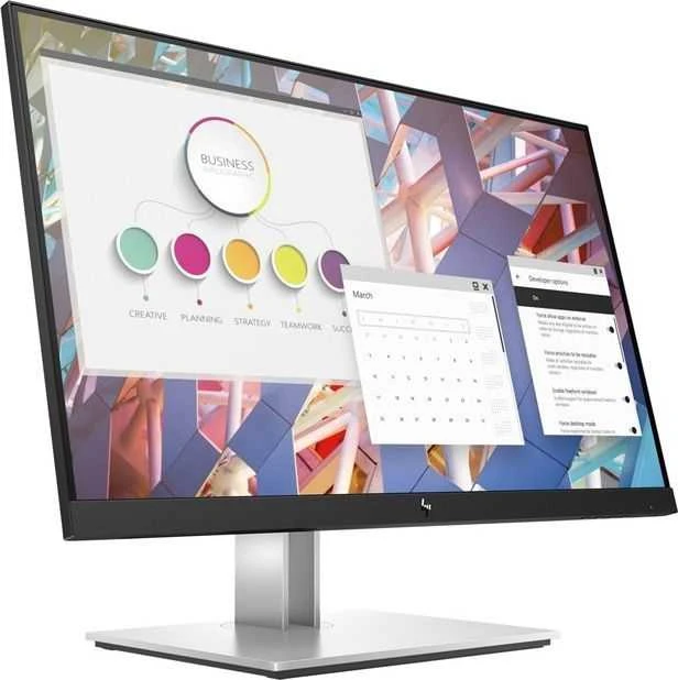 Hewlett Packard (HP) HP EliteDisplay E24 G4 FHD monitorius – 23.8" 1920x1080 FHD AG, IPS, DisplayPort/HDMI/VGA, 4x USB 3.0, reguliuojamas aukštis, 3 metai
