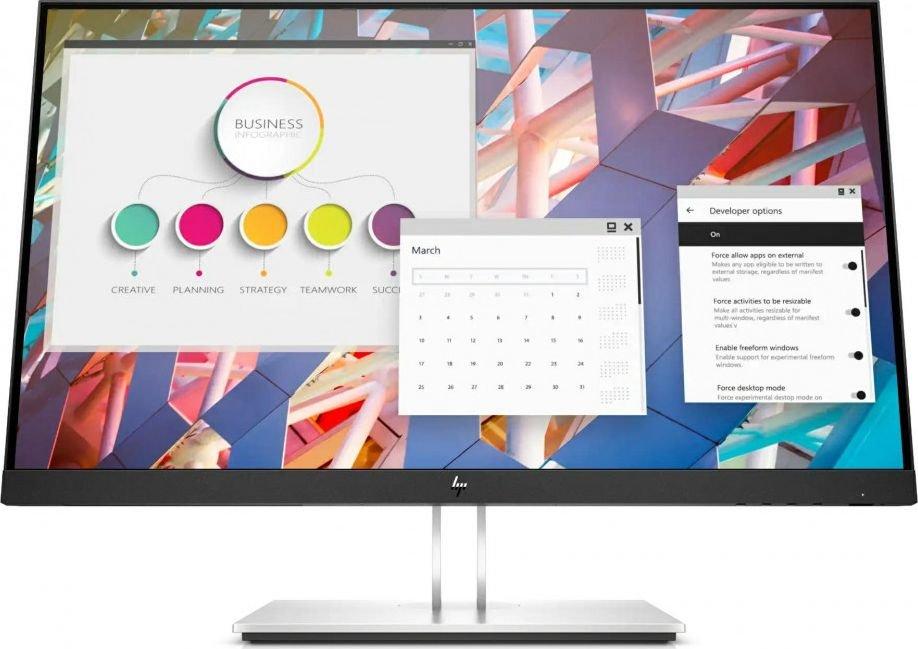 Hewlett Packard (HP) HP EliteDisplay E24q G4 QHD Monitorius - 23.8" 2560x1440 QHD AG, IPS, DisplayPort/HDMI/VGA, 4x USB 3.0, height adjustable, 3 metai