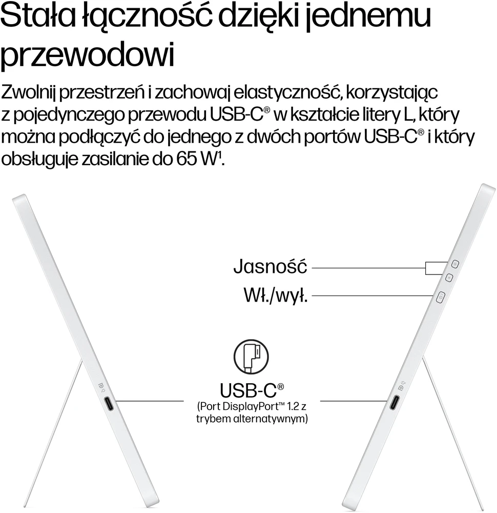 HP 514pn 5 serijos „Pro“ nešiojamasis monitorius – 14,36 colio, 2560 x 1600 WQXGA, 16:10, 75 Hz, 400 nitų AG, IPS, 2 USB-C, pakreipimo funkcija, 3 matmenys (pakeičia E14 G4)