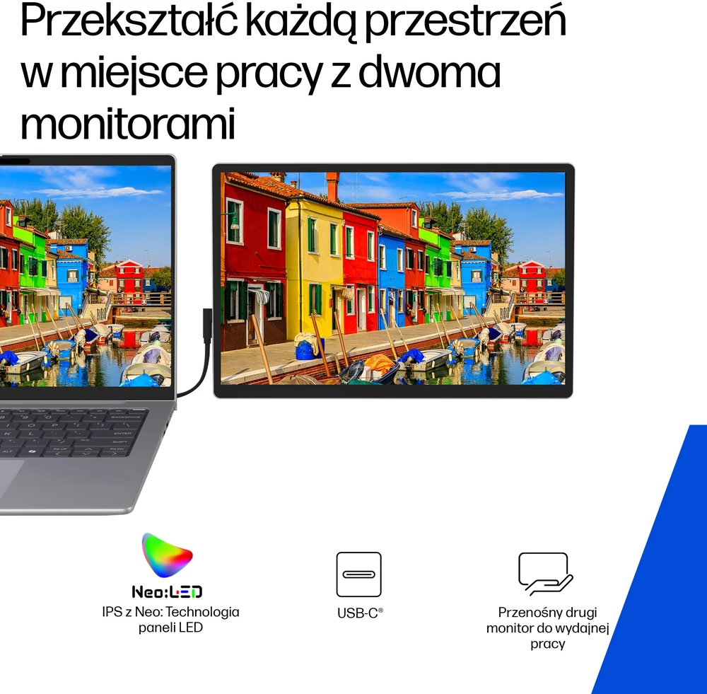 HP 514pn 5 serijos „Pro“ nešiojamasis monitorius – 14,36 colio, 2560 x 1600 WQXGA, 16:10, 75 Hz, 400 nitų AG, IPS, 2 USB-C, pakreipimo funkcija, 3 matmenys (pakeičia E14 G4)