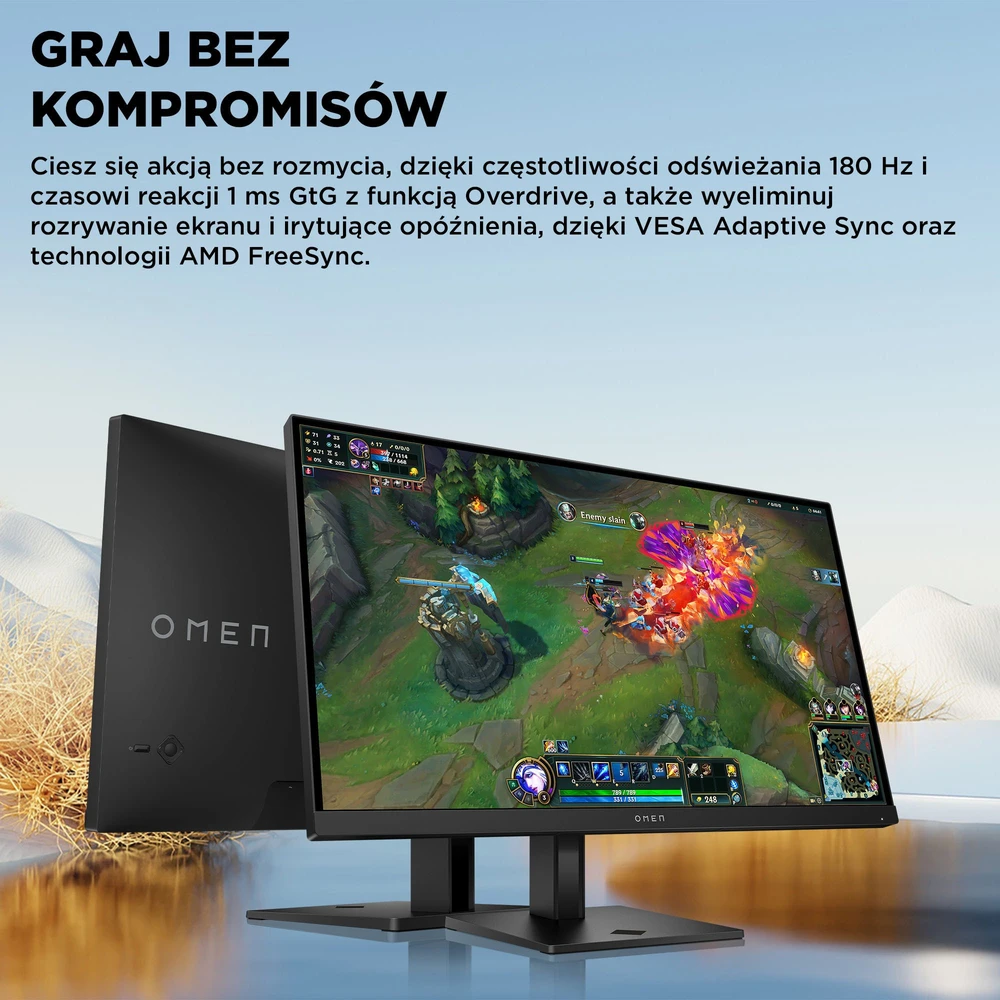HP OMEN 27 inch QHD 180Hz Gaming Monitorius - 27q G2