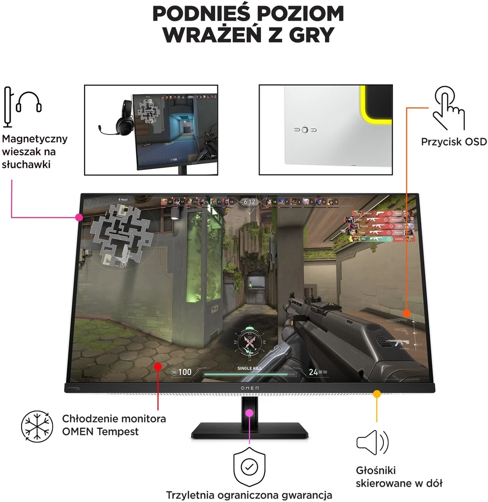 Monitorius HP OMEN Transcend – 240 Hz | 4K | OLED | 31,5 colio