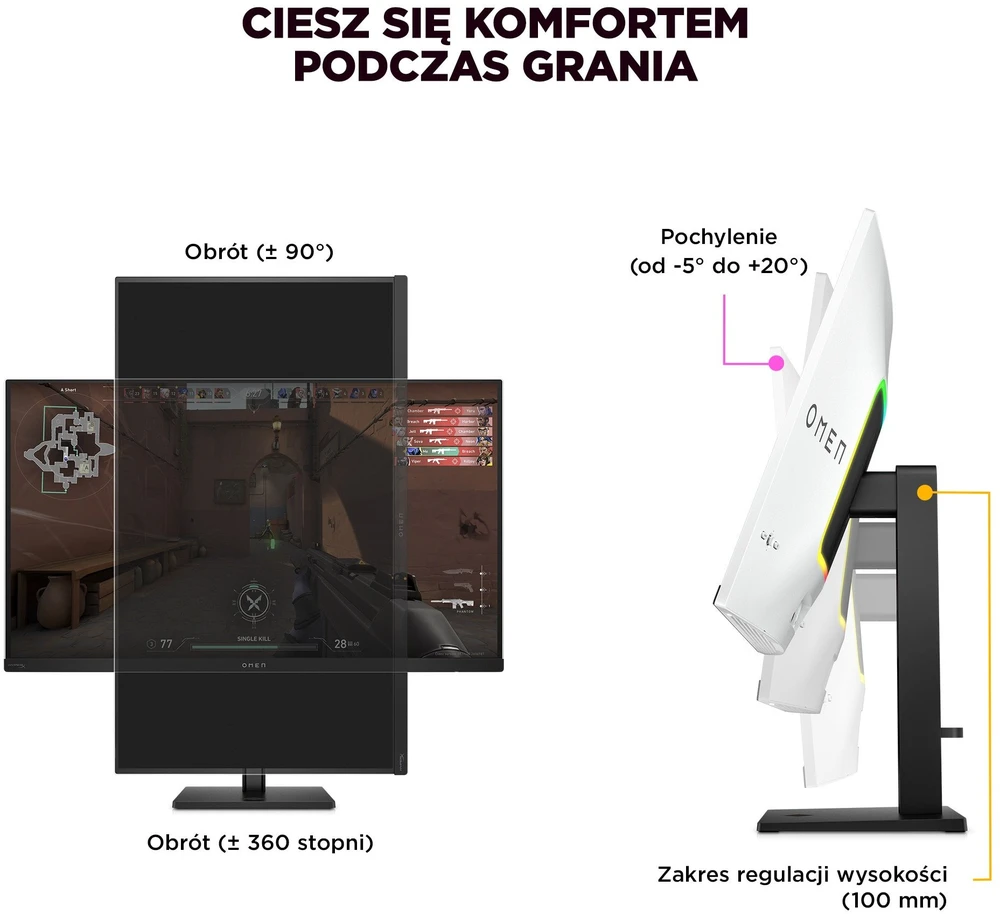 Monitorius HP OMEN Transcend – 240 Hz | 4K | OLED | 31,5 colio