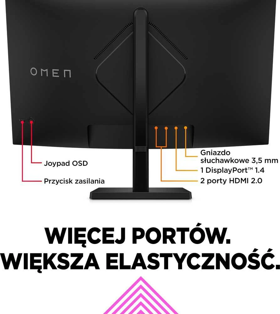 Hewlett Packard (HP) Monitorius - HP Omen 32c 2560 x 1440 Quad HD Juodas