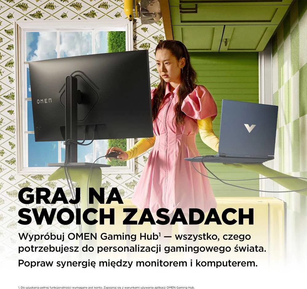 Hewlett Packard (HP) Monitorius - HP Omen 32c 2560 x 1440 Quad HD Juodas