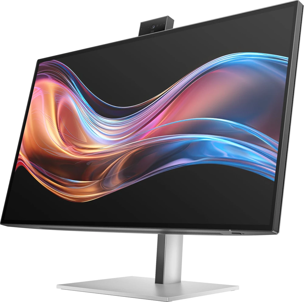 HP 727pm Series 7 Pro 4K Conferencing Monitorius – 27 colių 3840x2160 UHD 400 nitų 60Hz AG, IPS Juodas HDR 400, USB-C(100W/15W)/HDMI/DisplayPort Daisy-Chain, žiniatinklio garsiakalbiai, 5x, USB-5 RJ-45 LAN, reguliuojamas aukštis/pakreipimas/sukamas/sukamas, 3 metai