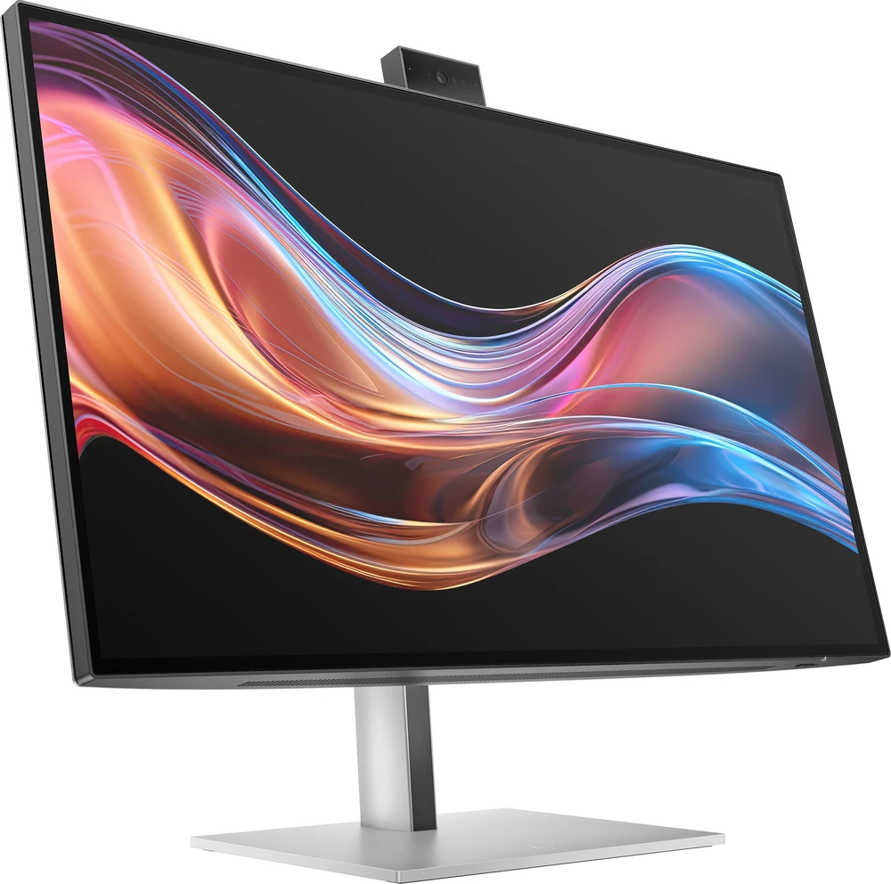 HP 727pm Series 7 Pro 4K Conferencing Monitorius – 27 colių 3840x2160 UHD 400 nitų 60Hz AG, IPS Juodas HDR 400, USB-C(100W/15W)/HDMI/DisplayPort Daisy-Chain, žiniatinklio garsiakalbiai, 5x, USB-5 RJ-45 LAN, reguliuojamas aukštis/pakreipimas/sukamas/sukamas, 3 metai