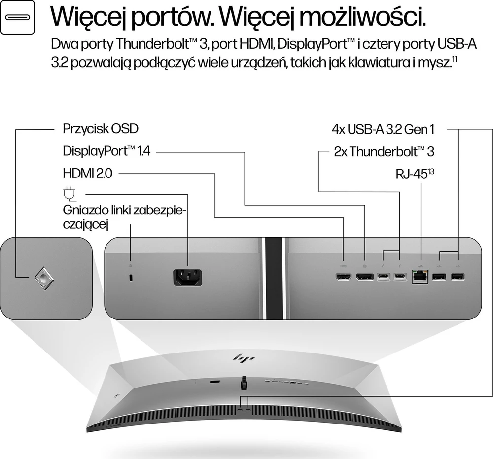 Monitorius HP Pro 740pm 5K2K (8Y2R2AT)