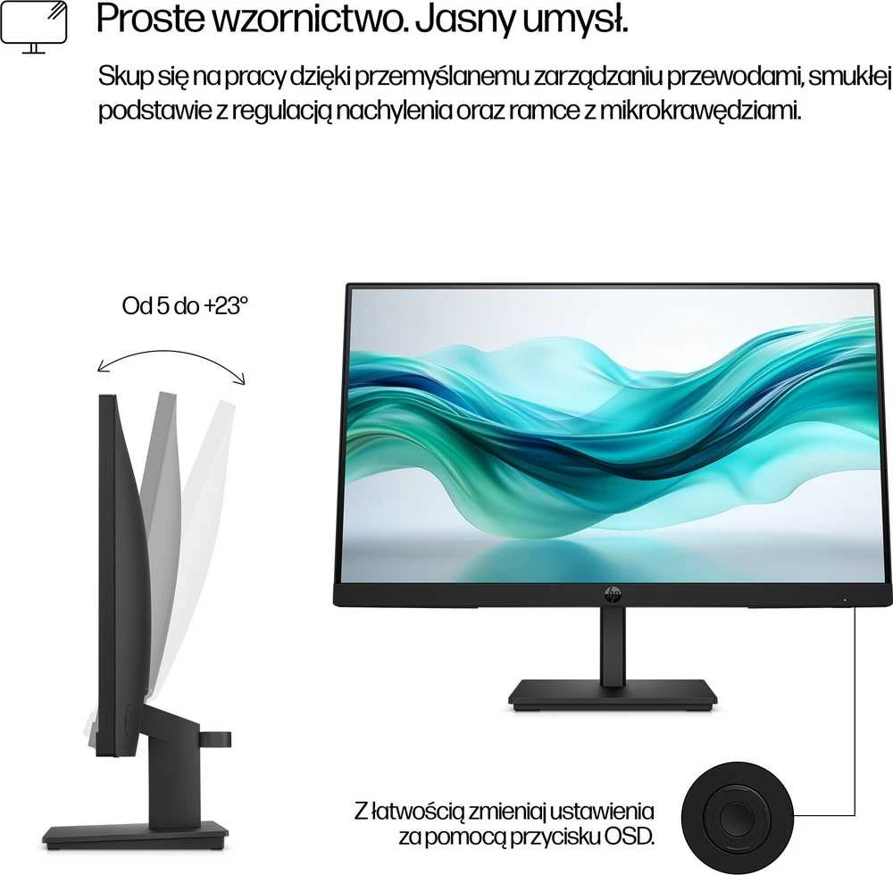 HP 322pf Series 3 Pro FHD monitorius - 21.5" 1920x1080 FHD 250-nit 100Hz AG, IPS, HDMI/VGA/DisplayPort, pakreipiamas, 3 metimai (pakeičia P22)