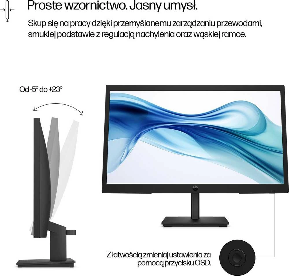 HP 322pv Series 3 Pro FHD monitorius - 21.45" 1920x1080 FHD 250-nit 100Hz AG, VA, HDMI/VGA, pakreipimas, 3 metimai (pakeičia P22v)