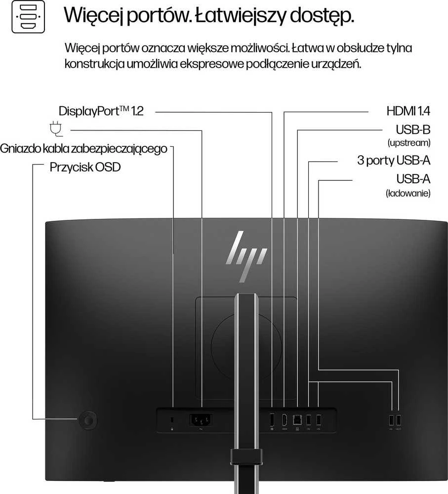 HP 524pn Series 5 Pro WUXGA monitorius – 24 colių 1920x1200 WUXGA 350 nitų 100Hz AG, IPS, HDMI/DisplayPort, 4x USB-A, reguliuojamas aukštis / pakreipimas / pasukamas / sukamas, 3 metai (pakeičia E24i G4) (Pažeista pakuotė)
