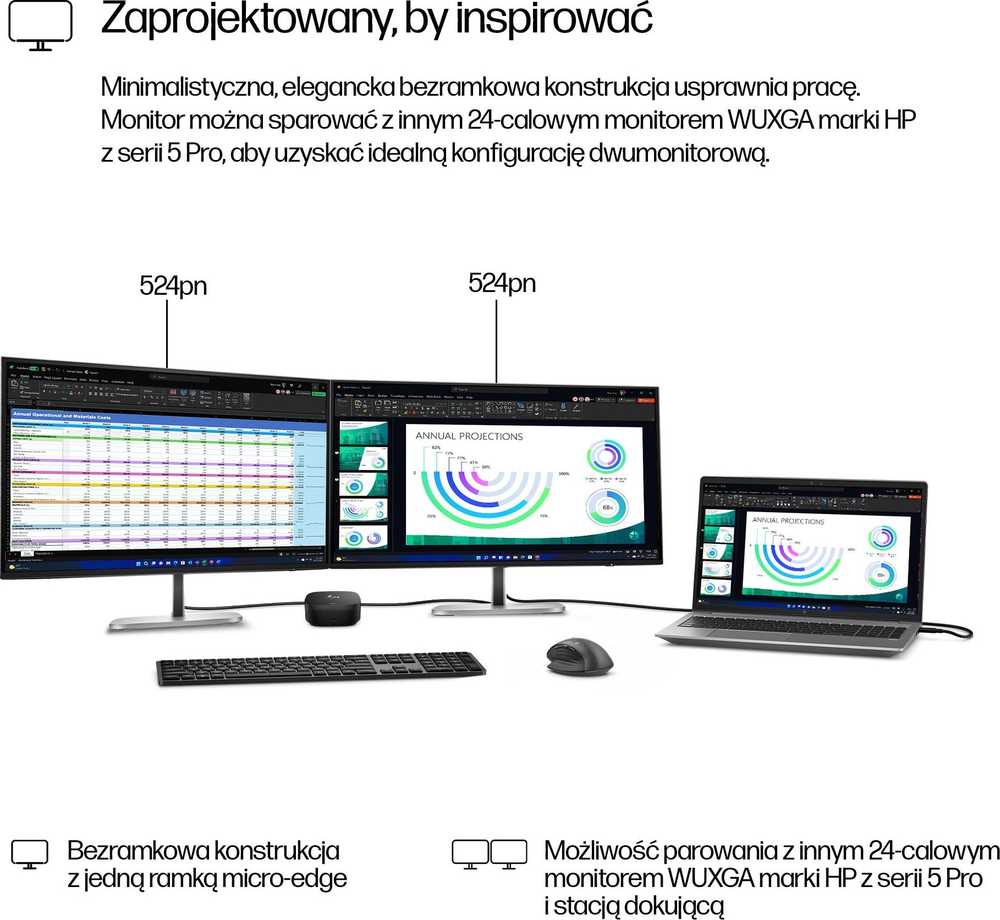 Monitorius HP Series 5 Pro 524pn (9D9A7AA)