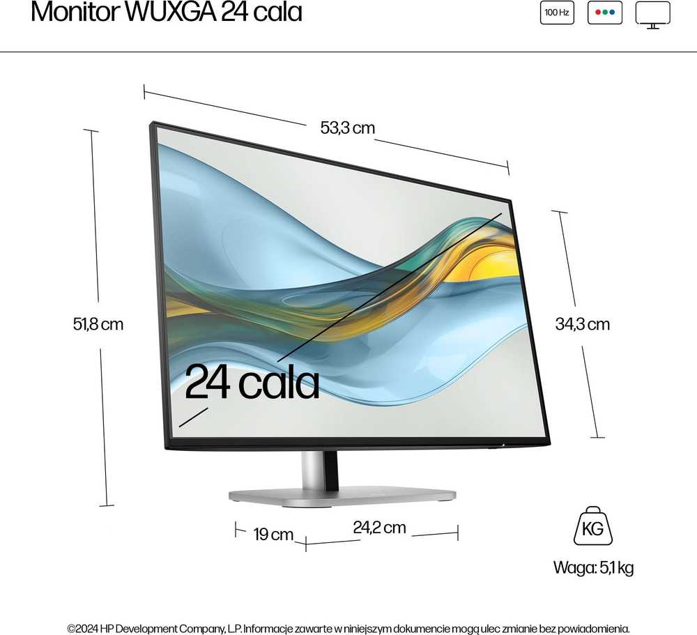 Monitorius HP Series 5 Pro 524pn (9D9A7AA)