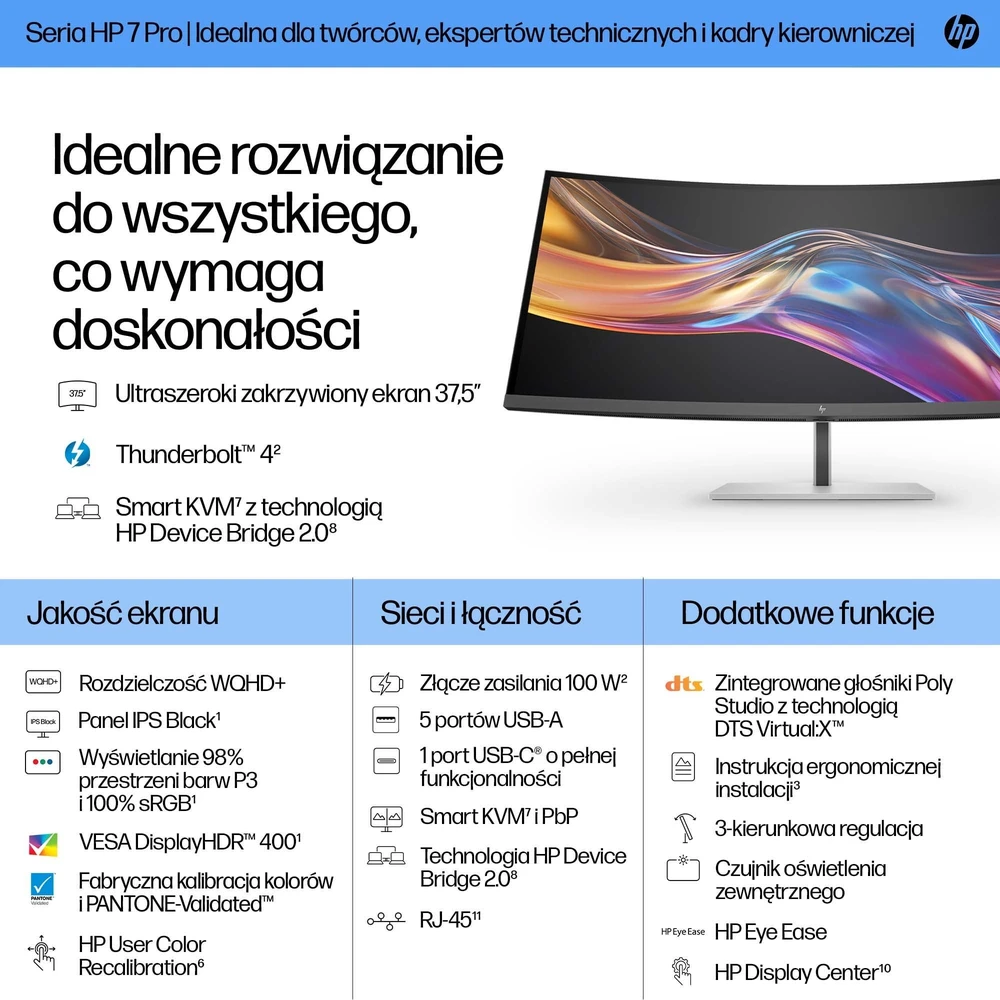 Monitorius HP Series 7 Pro 738pu (8K167AA#ABB)