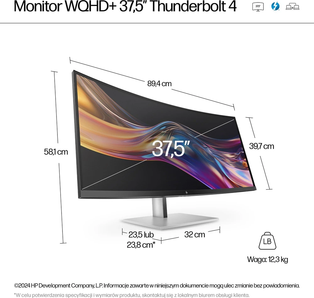 Monitorius HP Series 7 Pro 738pu (8K167AA#ABB)