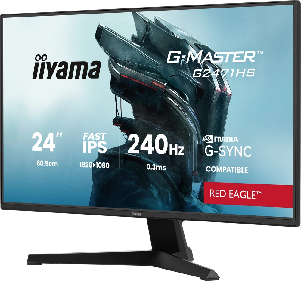 Monitorius iiyama G-Master G2471HS-B1 Raudona Eagle - 240Hz | Full HD | Fast IPS | 23.8"