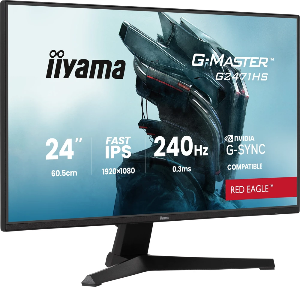 Monitorius iiyama G-Master G2471HS-B1 Raudona Eagle - 240Hz | Full HD | Fast IPS | 23.8"