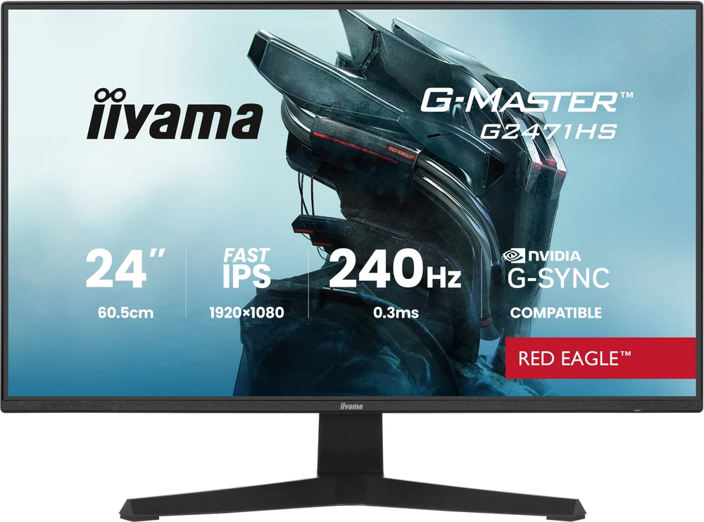 Monitorius iiyama G-Master G2471HS-B1 Raudona Eagle - 240Hz | Full HD | Fast IPS | 23.8"