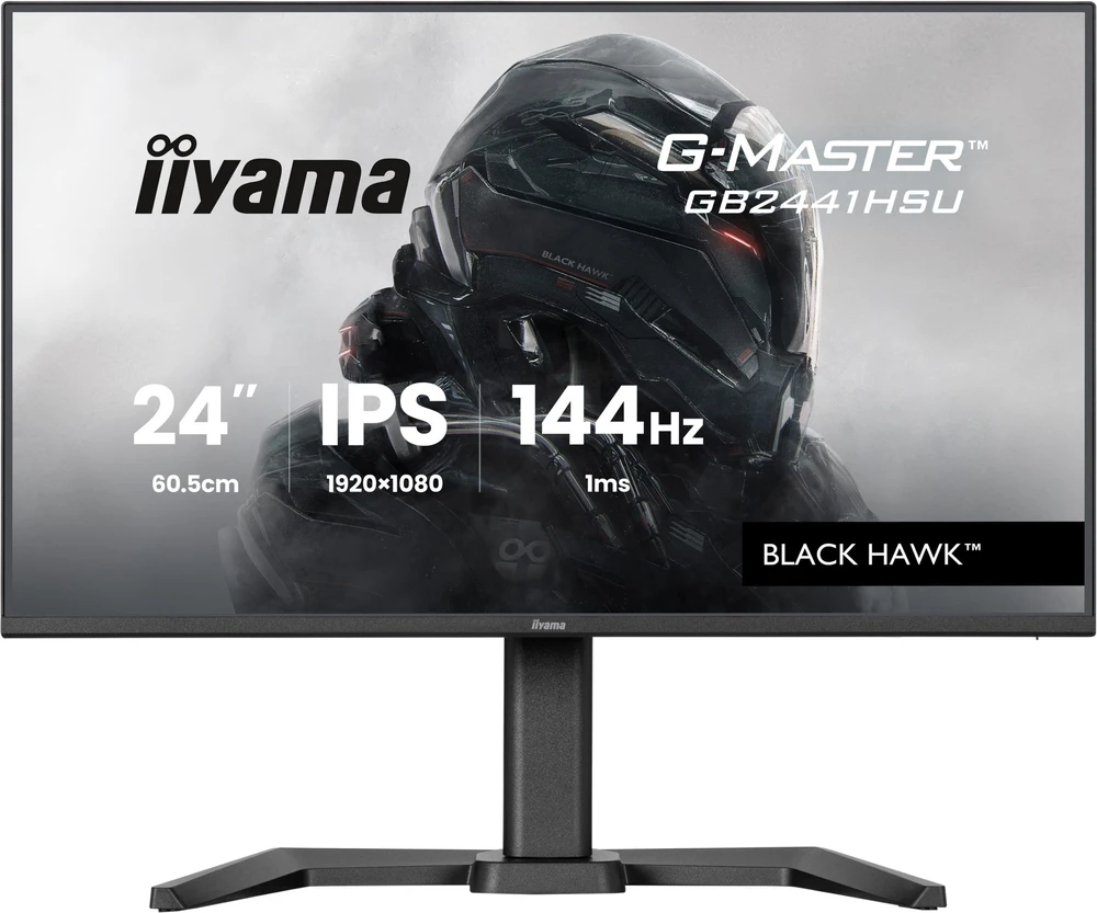 Monitorius iiyama G-Master GB2441HSU-B1 Juodas Hawk - 144Hz | Full HD | IPS | 23.8"
