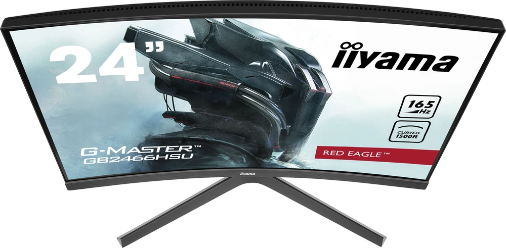 „IIYAMA G-Master GB2466HSU-B1“ 24 colių VA LED FHD lenktas monitorius, 16:9, 165 Hz, 250 cd/m², 1 ms, 2xHDMI, DP, 2x2W, garsas