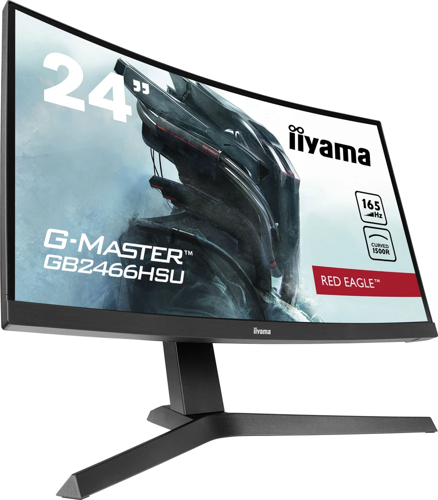 „IIYAMA G-Master GB2466HSU-B1“ 24 colių VA LED FHD lenktas monitorius, 16:9, 165 Hz, 250 cd/m², 1 ms, 2xHDMI, DP, 2x2W, garsas
